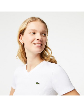 T-SHIRT LACOSTE DONNA SCOLLO V...