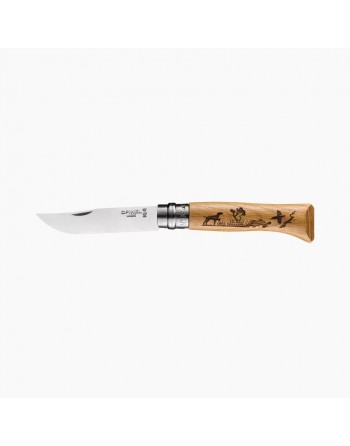 OPINEL INOX CON INCISIONE SCENA CACCIA