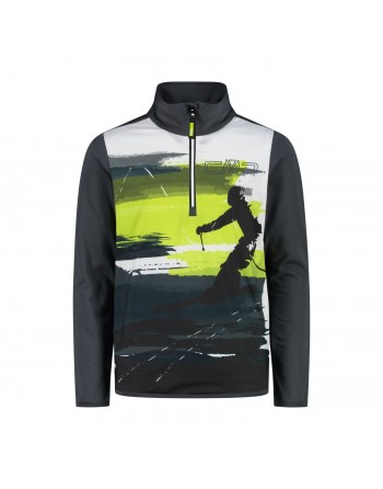 LUPETTO ZIP CMP BOY CON STAMPA SKIING...